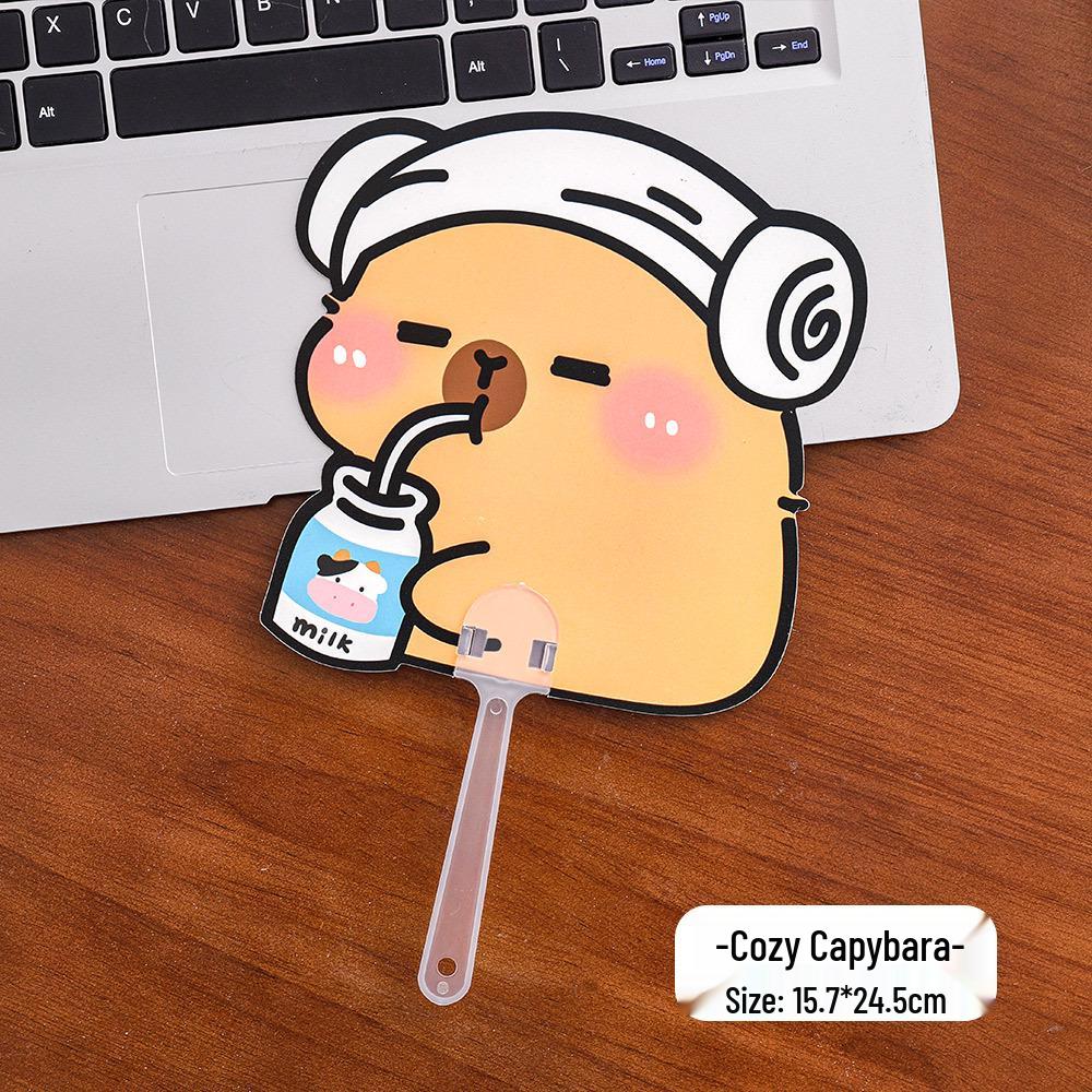 Очаровательный Капибара Инопланетянин Летний Мультяшный Ручной Веер – Высококачественный Пластик