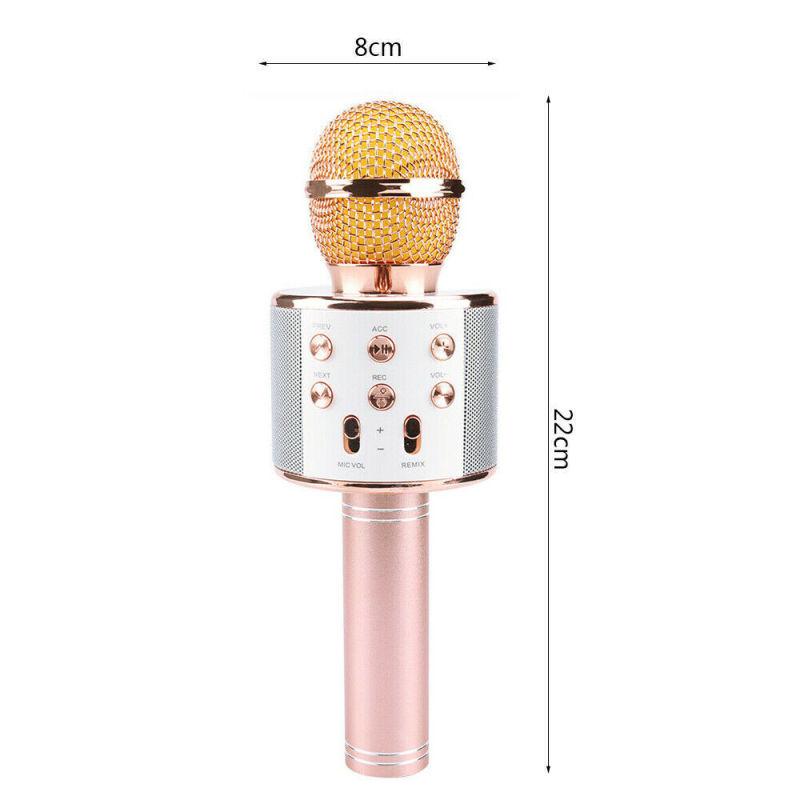 Ws858 Mobile  Phone  Microphone Wireless Bluetooth-compatible Microphone Speaker 800mah Ktv Player