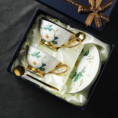 Строго отобранный костяной фарфор Европейская кофейная чашка и блюдце набор костяной фарфор керамика британская чашка послеобеденный чайный сервиз подарочная коробка Гао Янь