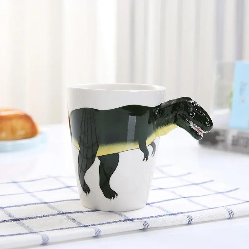 3D трехмерная чашка для воды с изображением животных из мультфильма, высокотемпературная керамическая кружка для молока, кофе, чая, детей, кружка для воды, домашняя кружка