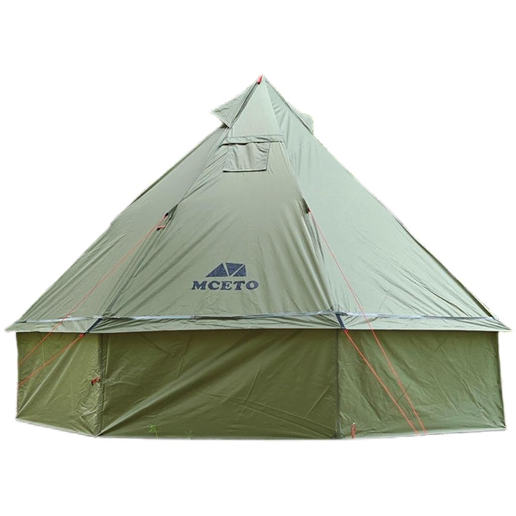 2-4 People Tipi Hot Tent with Stove Jack Camping Pyramid Teepee Tent for Camping Backpacking