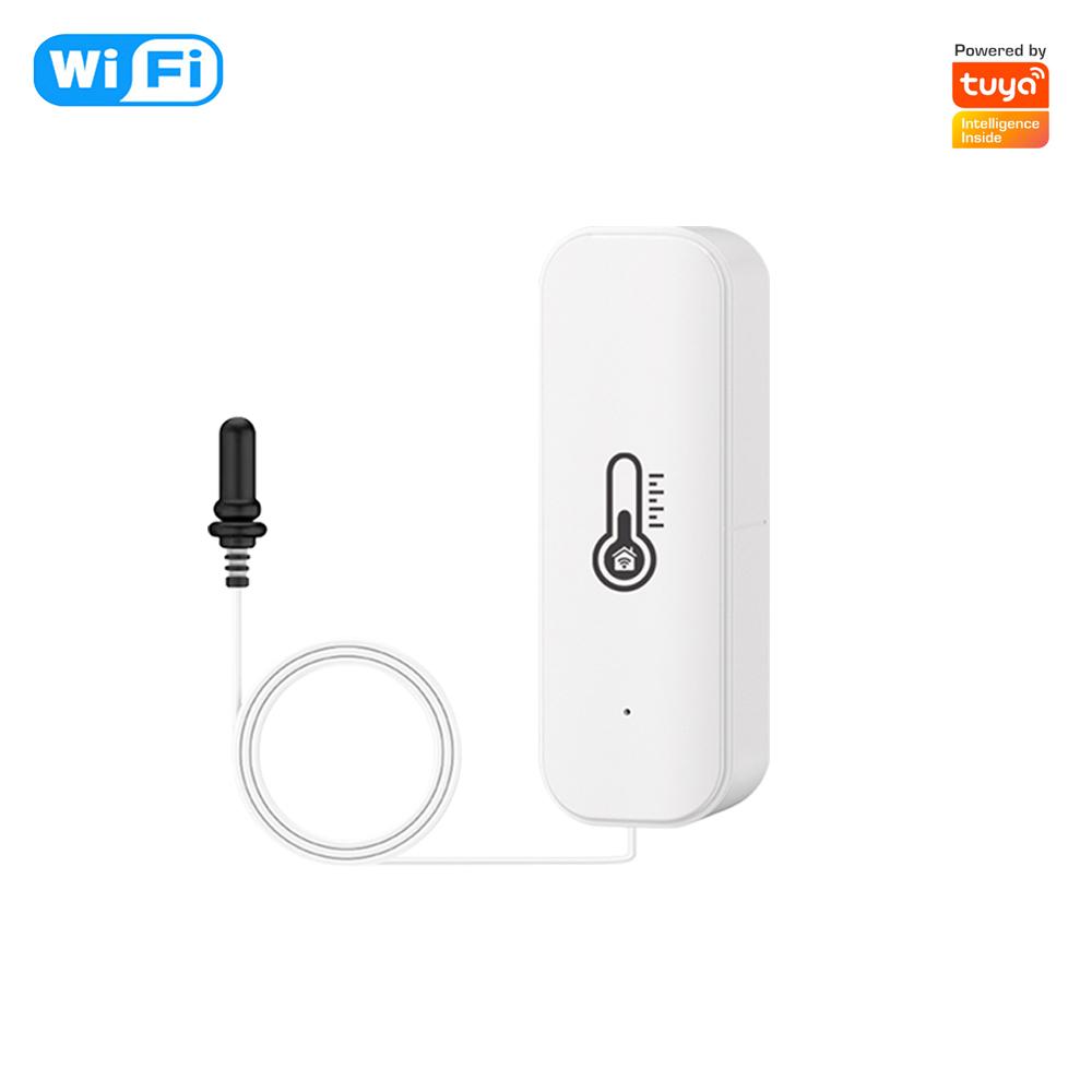 Tuya WiFi Temperature Humidity Sensor with Thermometer External Probe Smart Life APP Remote Monitor Support Alexa Google Home