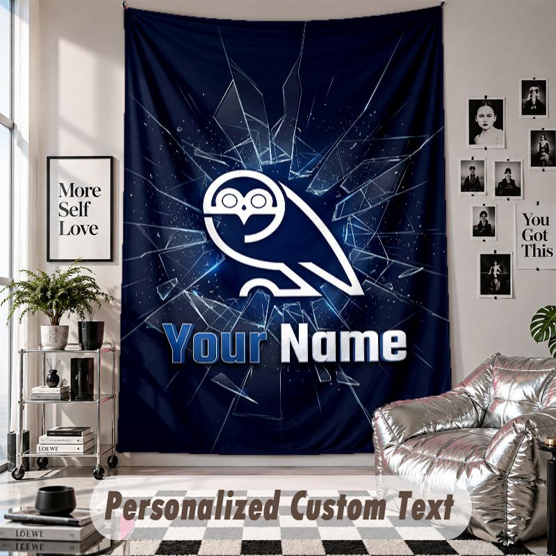 Wall Hanging Tapestry With Custom Name & Text, Sheffield Wednesday FC Decorative Tapestry For Bedroom