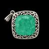 Natural Green Emerald Pendant 43 ct Gemstone 925 Sterling Silver Gemstone Jewelry Gift