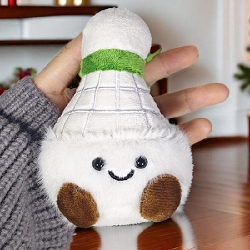 1 Piece Creative Pendant Cute Cartoon Badminton Keychain Soft Cotton Filled Plush Doll Backpack Decoration Holiday Birthday Gift