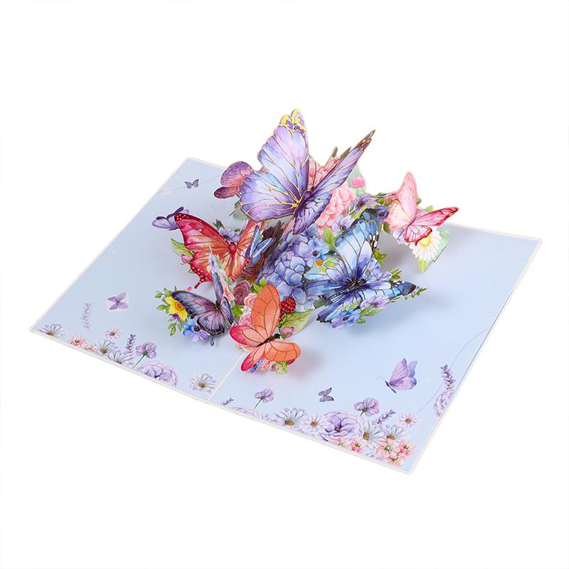 3D Butterfly Pop Up Greeting Cards Postcard For Valentine'S Day, Mother, Anniversary, Wedding Invitation Greeting, Birthday Gift