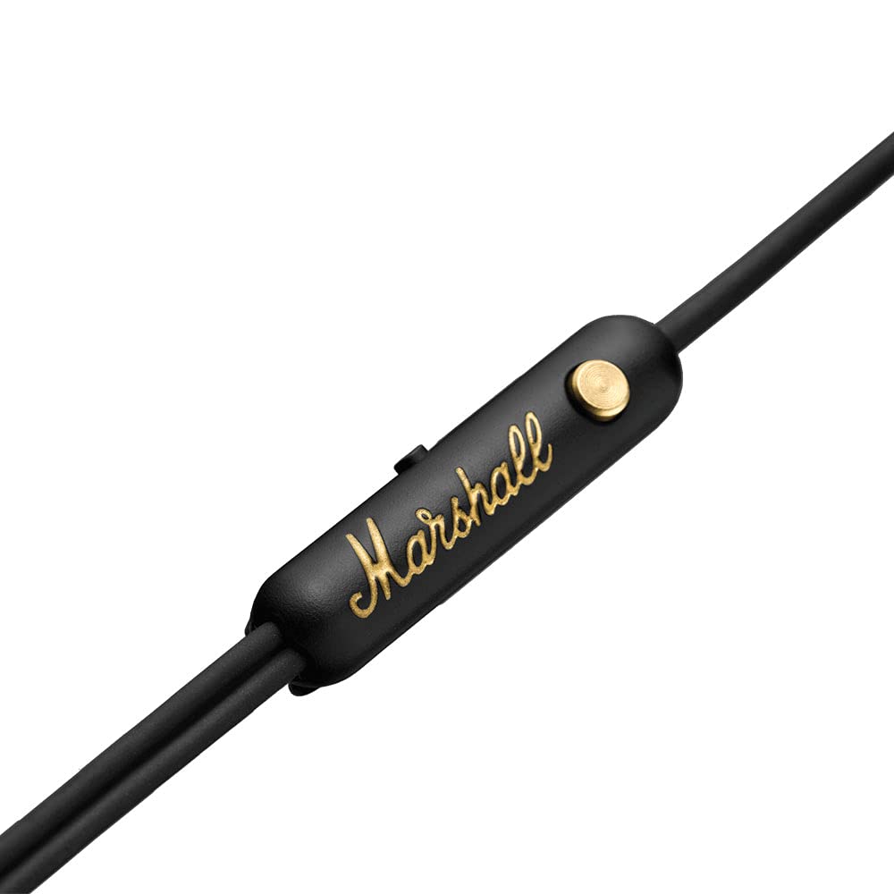 Внутриканальные наушники Marshall, Mode EQ, Черный и латунный, с регулировкой качества звука и поддержкой вызовов [Официальный японский продукт]