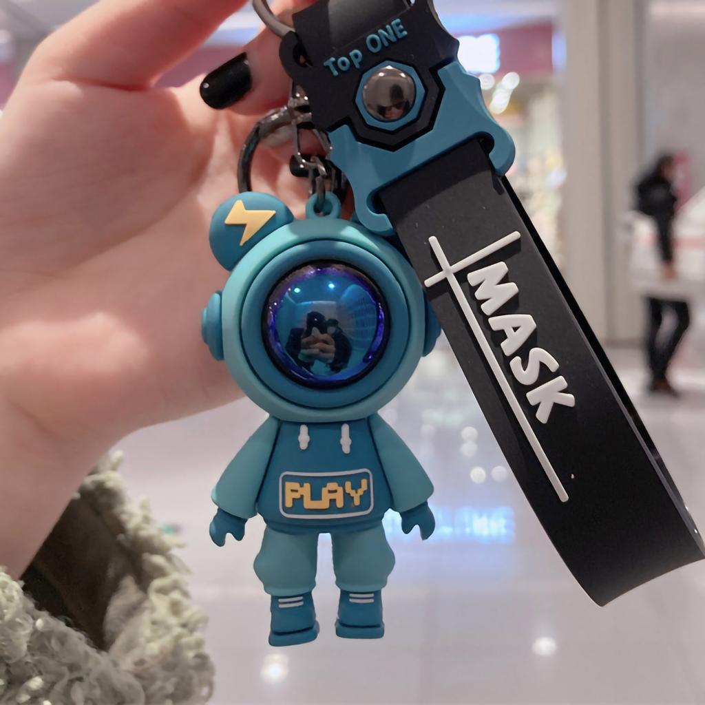 Брелок-подвеска, милый мультяшный брелок для ключей, экологически чистый автомобильный ключ, подвеска, силиконовый металлический брелок