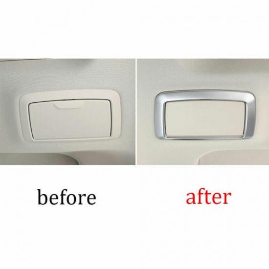 Car Rear Makeup Mirror Panel 18-22 For BMW 5 Series G30 Cover Trim Matte Silver