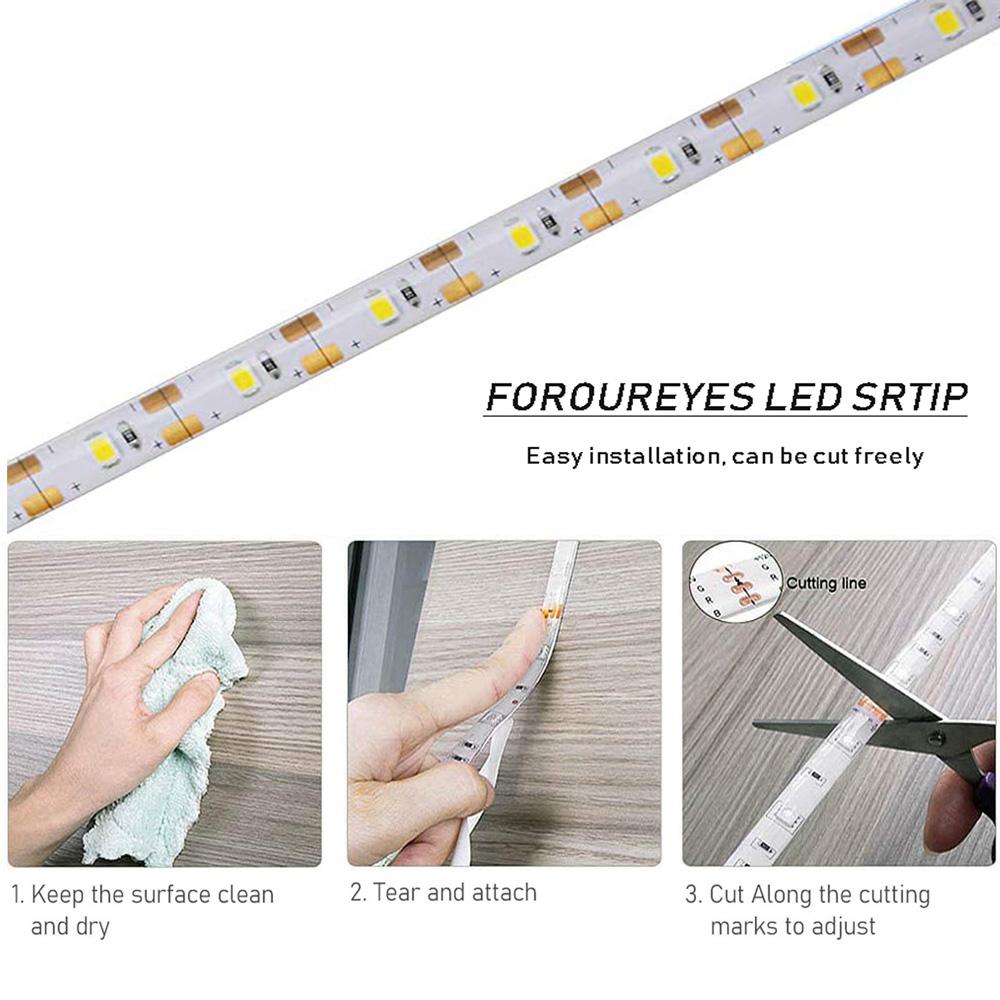 Led Light Strip PIR Motion Sensor Induction Led Strip Battery 60leds/m 2835smd Under Bed Lamp For Closet Wardrobe Cabinet Stairs