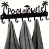 Настенная усиленная вешалка для полотенец 8 крючков Ванная комната Бассейн Металлический органайзер