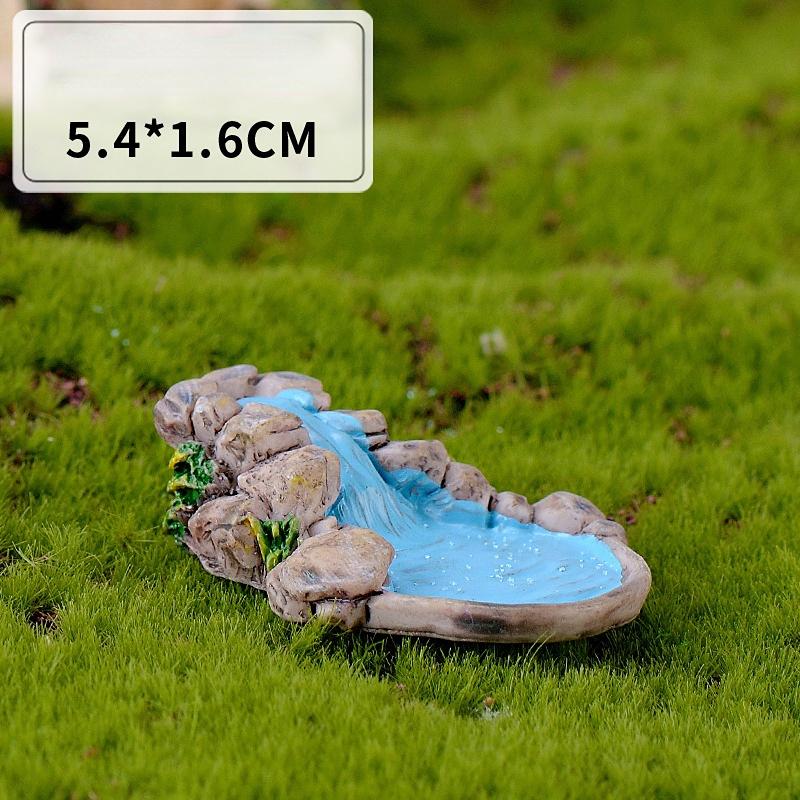 Landscaping Crafts DIY Ornaments Miniature Landscape Ornaments Miniature Miniature Garden Water Well Bridge Retro House Fairy Tale Garden