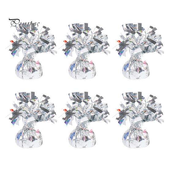 6 шт. грузила для воздушных шаров, анти-плавающие воздушные шары, гравитационные блоки, фольгированные, в бумажной упаковке, долговечные, многоразовые, изысканные, для свадебной вечеринки, выпускного вечера, фиксация воздушных шаров