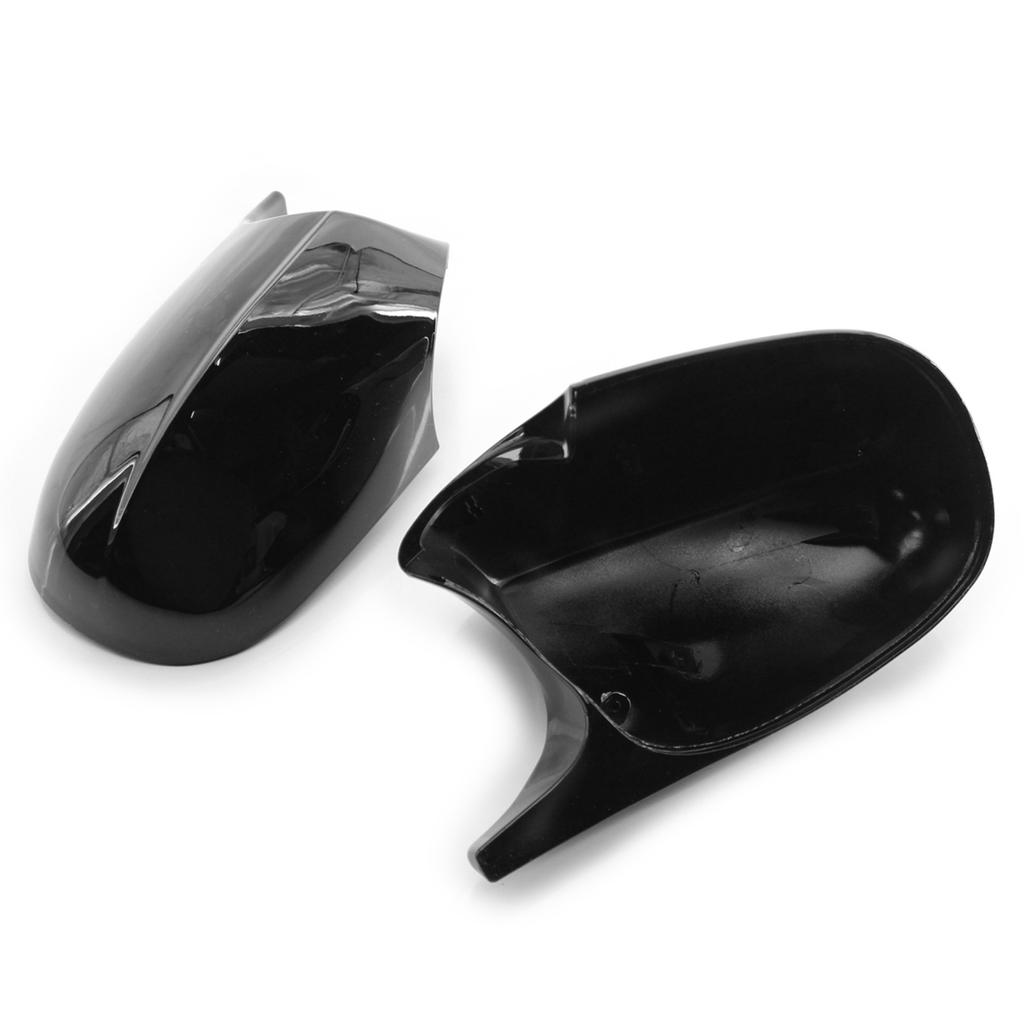Rearview M3 Style Side Mirror Shells Side Wing Mirror Cover Cap Bright Black Style Pair Replacement for BMW E90 E91 E92