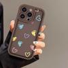 Милый чехол для телефона с узором в виде сердечек для iPhone 17 Air 16 e 15 14 13 12 11 Pro Max Plus Mini SE 2020 2022 Мягкая задняя крышка