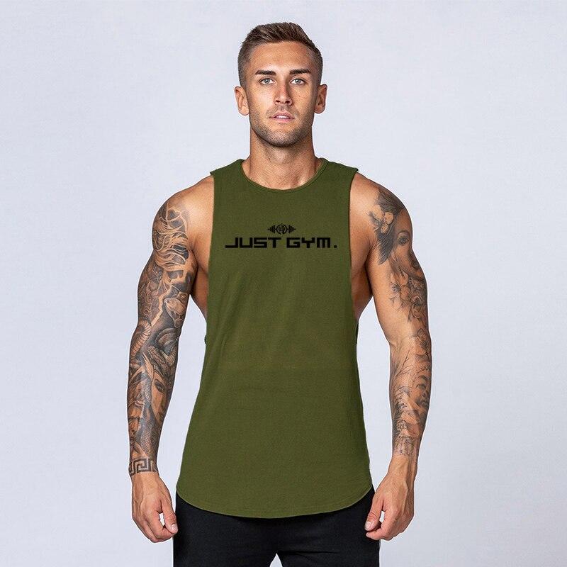 Vest Muscle Sleeveless Sportswear Undershirt Stringer Clothing Bodybuilding Workout Singlets Gym Cotton Fitness Mens Tank Top