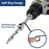 8Pcs Drill Stop Collar Set Aluminum Alloy Drill Bit Depth Stop Split Ring Drill Depth Limiter Stopper Imperial Size 1/2inch