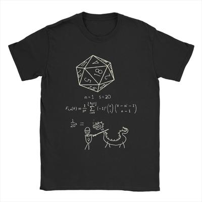 Футболка The Science Of 20 Sided Dice Мужская 100% Хлопок Смешные Футболки Dungeon Dragon DnD Футболка с Коротким Рукавом Топы Взрослый