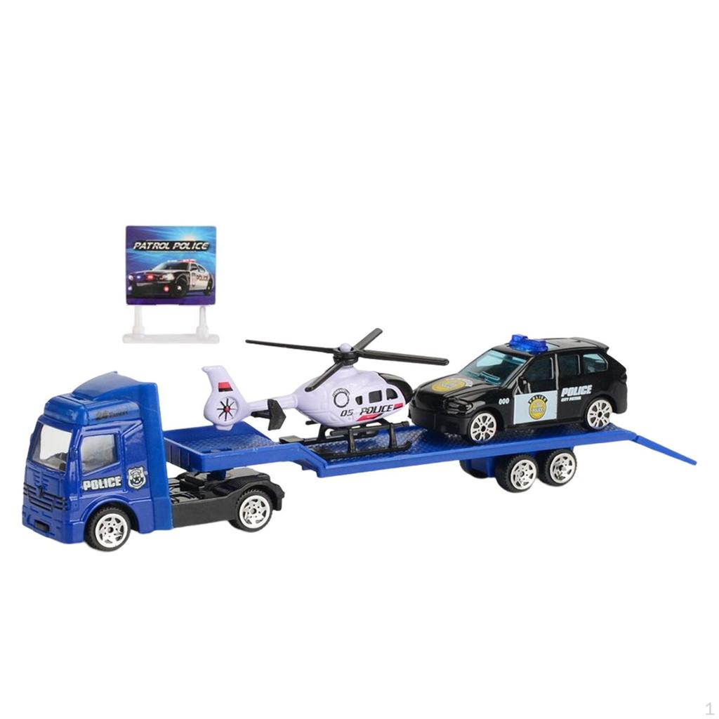1/64 Scale Tow Truck Friction Powered Toy for Kids Girls Boy Toddler 3 4 5 6 Years Old