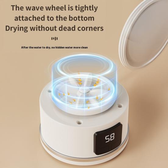 Стиральная машина для нижнего белья Портативная Перезаряжаемая Беспроводная Мини-стиральная машина Большой вместимости Цифровой дисплей Беспроводная стиральная машина