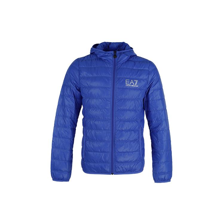 EMPORIO ARMANI EA7 Down Jackets Men's Royal Blue Hooded Lightweight 8NPB02-PN29Z-1597
