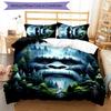 Bigfoot 3pcs Bedding Set Duvet Cover Closure Includes 1 Duvet Cover & 2 Pillowcases for All Seasons Bedroom Home Dorm Decor