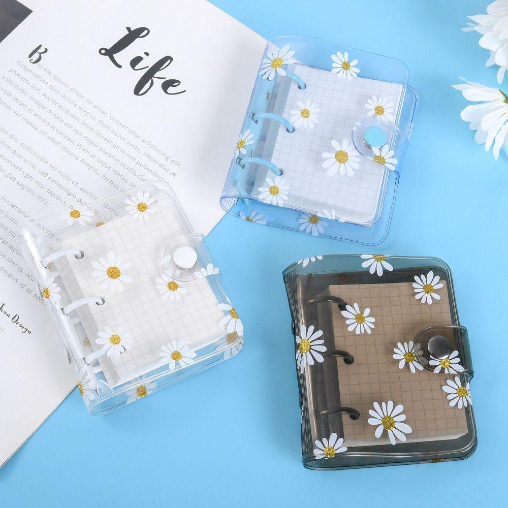 Дневник для счетов с цветком ромашки, внутренние страницы с 3 отверстиями, кольца, переплет, обложка для блокнота, сменный блокнот