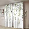 2 Pieces, Eucalyptus Leaf Flower Curtains - Semi Blackout - Very Suitable for Living Room, Bedroom, Kitchen, Home Decoration