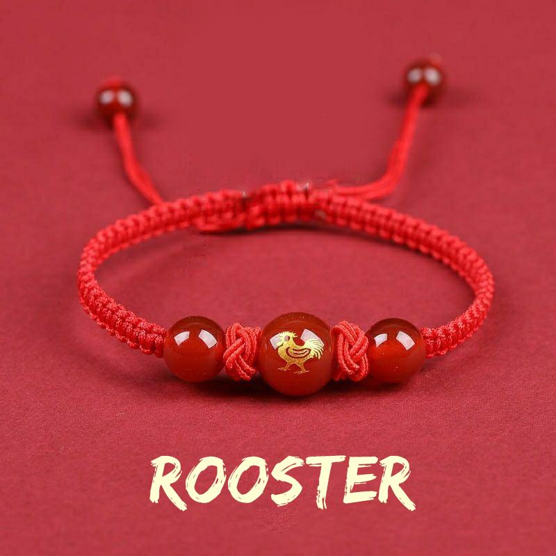 Китайский Зодиак Красный Веревочный Плетеный Браслет Год Удачи Ювелирные Изделия Для Мужчин Женщин Подарок