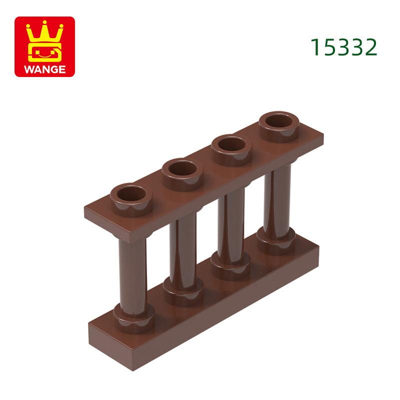 65Pcs/lot 15332 Fence Railing Construction Brick Moc Colour Castle Accessories Works With featuring Block DIY Children's playthings