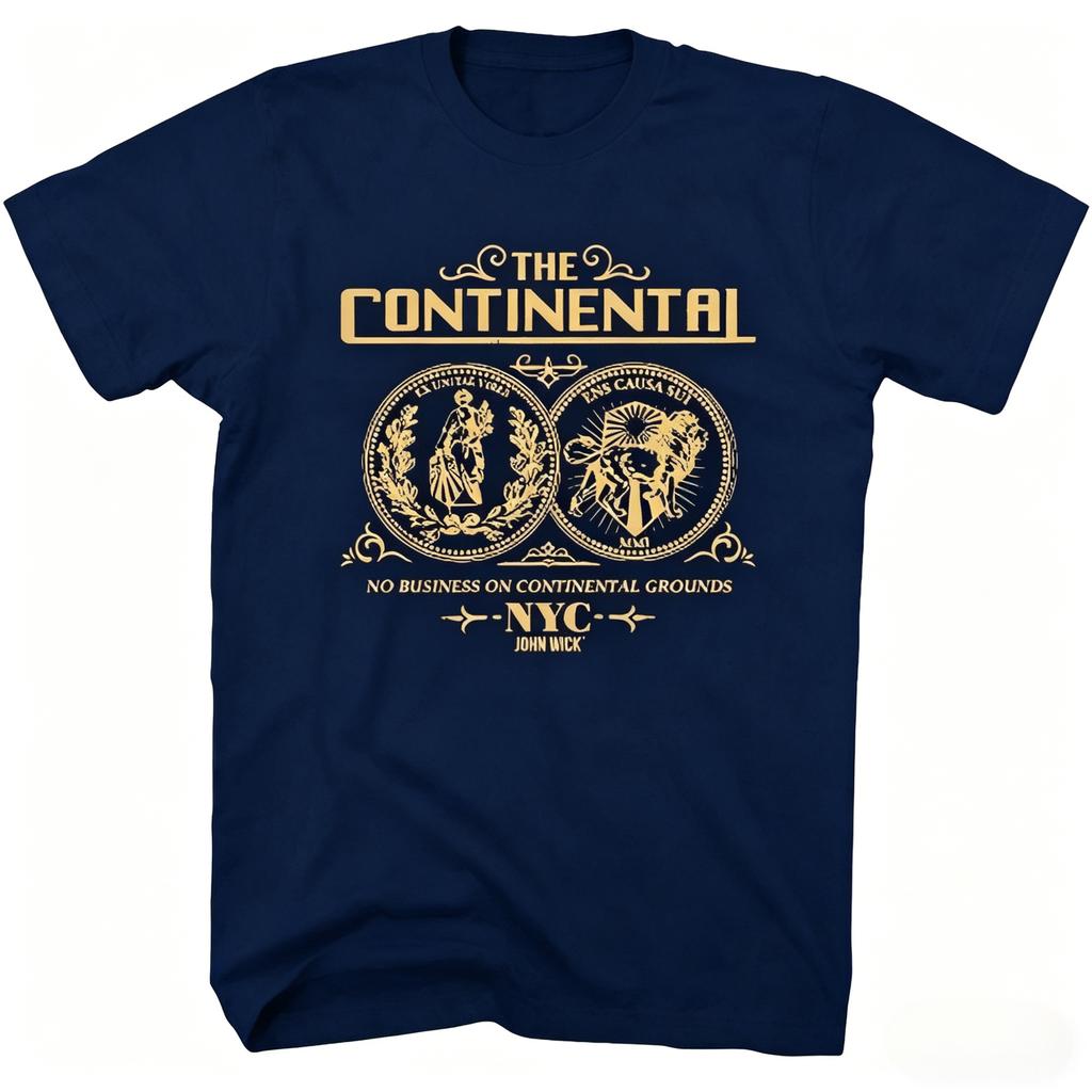John Wick Movie Graphic TShirt The Black Shirt with Golden Print Tee Unisexs Clothing Womens Clothing Summer New T Shirt