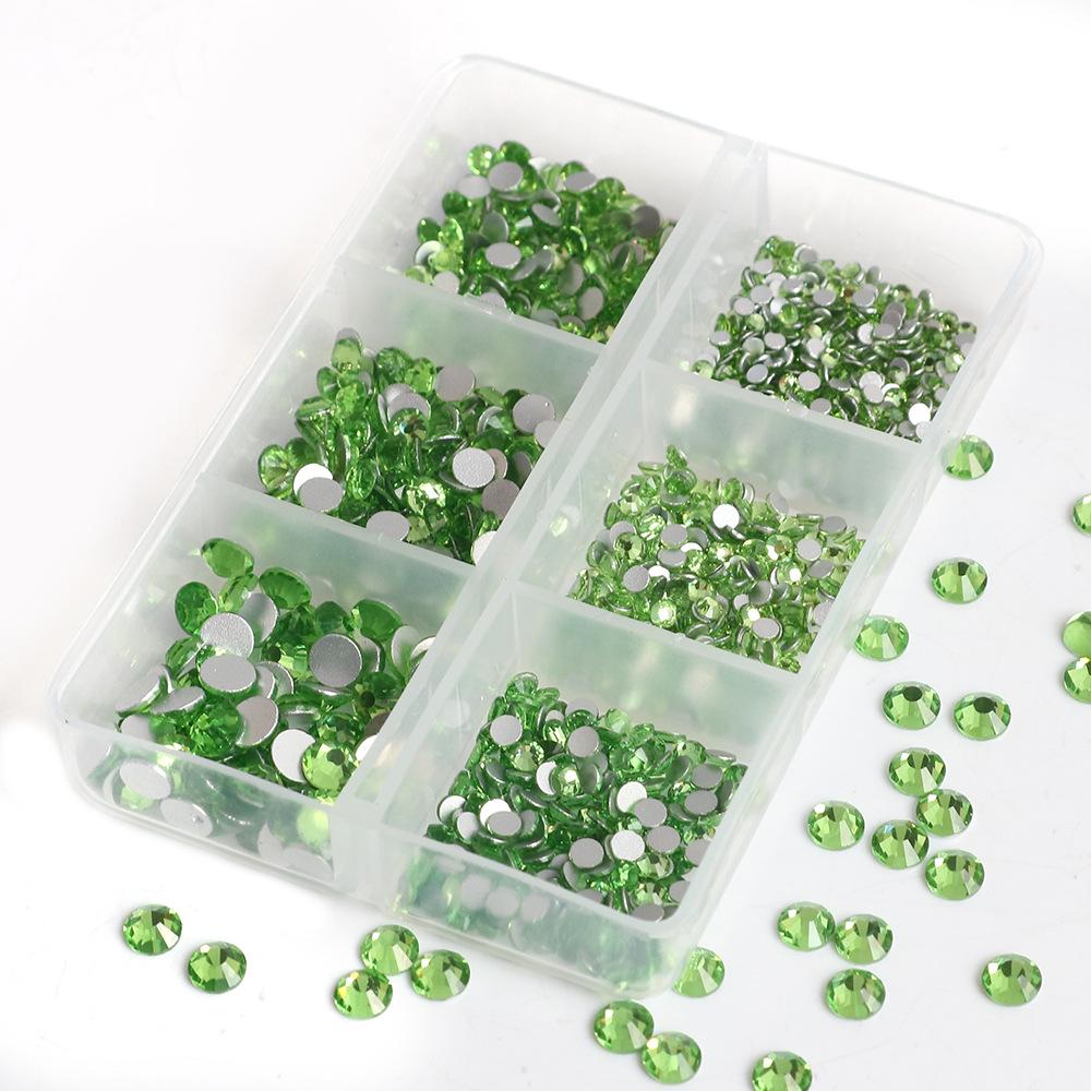 Украшения для ногтей 6 сеток стеклянные кристаллы стразы белого цвета смешанные супер вспышка плоское дно бриллиант цветной дизайн ногтей бриллиант