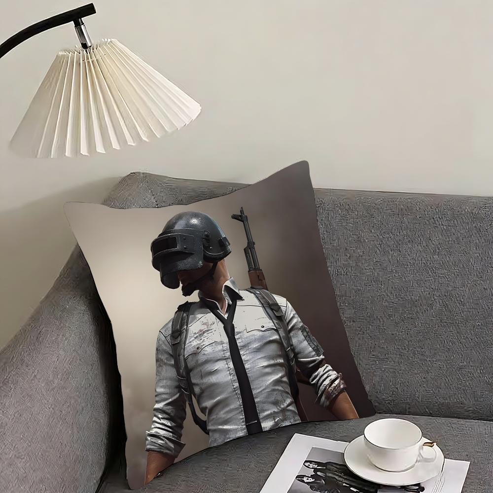 PPUBG Game Cushion Cover Pillowcase Ultra Soft Skin Friendly Fabric Cloud Like Comfort Concealed Zipper
