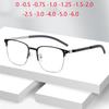 Anti Blue Rays Square Nearsighted Glasses Men Metal Computer Student Shortsighted Eyeglasses Prescription 0 -0.5 -0.75 To -6.0