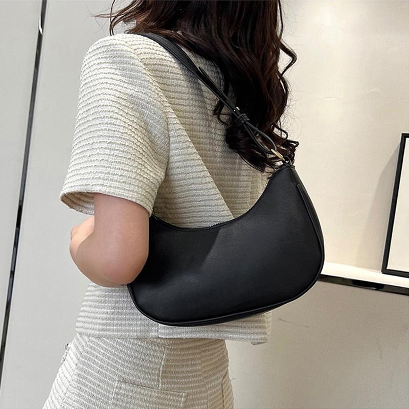 Women PU Leather Shoulder Bag Personalized Fashion Daily Shoulder Handbag Underarm Pouch for Women