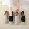 Lace Breathable Fisherman Shoes Women's 2025 Summer New Linen Woven Hollow Loafers Casual Flat Shoes