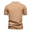 Camel 2025 Summer Embroidery New Men's Lapel Short Sleeved Knitted Polo Striped Patchwork Plus Size Short Sleeved Polo Shirt for Men
