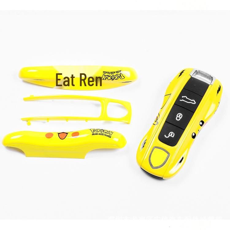 Ключ-чехол Porsche Pikachu: Комплект из трех частей для Macan, Cayenne, Panamera, 718