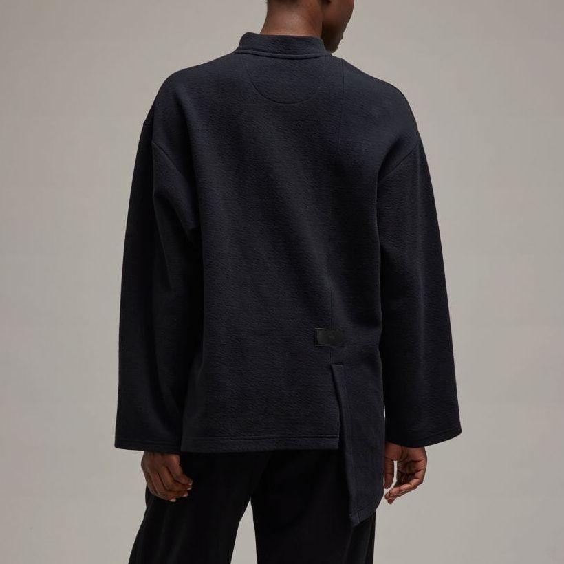 Y-3 Натуральный спейсер свободная футболка с длинным рукавом женские топы черный IL2164