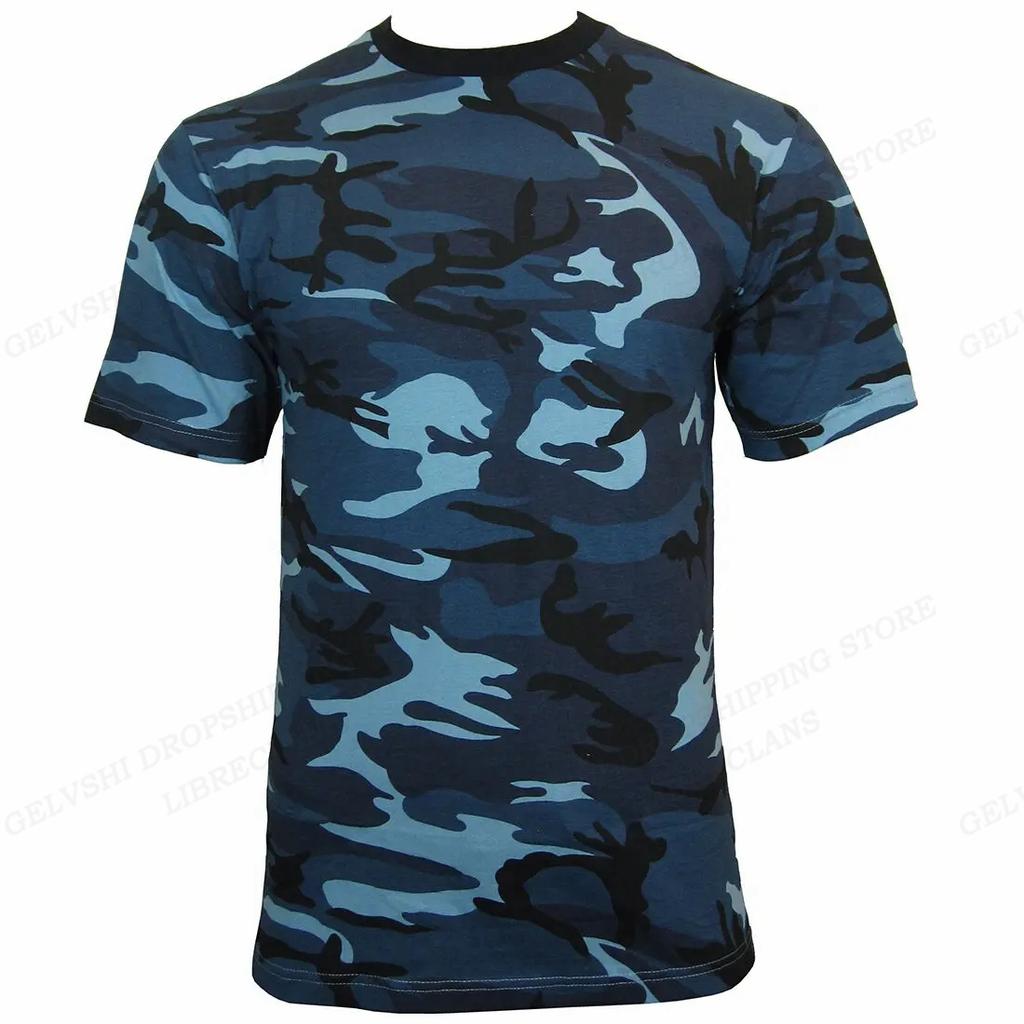 Summer Round Neck 3D Camouflage Print Top Fashionable Outdoors Casual Short Sleeved Men's T-shirts