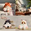 Wooden Cat Sculpture Modern Art Gift For Birthday And Holiday Celebrations