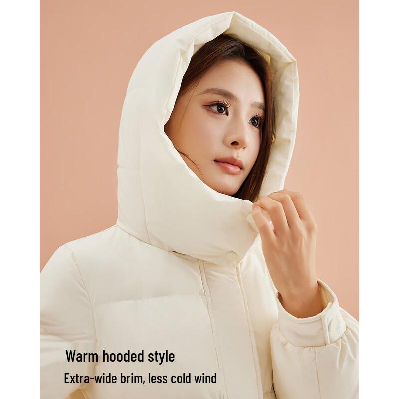 IEF Petite 2024 Зимнее элегантное пуховое пальто средней длины