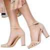 Женские босоножки телесного цвета, гладиаторские, летние, офисные, на высоком каблуке, сандалии с пряжкой, туфли-лодочки, повседневные, женские, свадебные, туфли