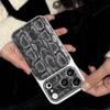 Чехол из кожи крокодила для iPhone 17 Air 13 14 15 16 Pro Max 16Pro 17Pro Официальный с большим окном для камеры