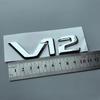 3D ABS Большие Плоские Буквы V12 Автомобильный Значок Багажник Крыло Шильдик Логотип Наклейка для mercedes-benz S400 S500 S600 Хромированный Глянцевый Черный