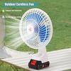 8 Inches Wireless Electric Fan Outdoor Portable Metal Strong Wind Fan Rechargeable Small Desktop Camping Fan