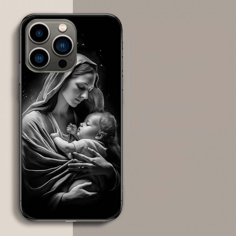 The Virgin Mary and the Baby Phone Case For Iphone 17 Air 15 Pro 14 Plus 16 Pro Max 17E 16E 12 13 Mini 11 Cover Cute Fundas