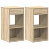 VidaXL Tables de chevet avec tiroir 2 pcs chêne sonoma 35x34x66,5 cm, table d'appoint, armoire de lit, table d'appoint pour 858718