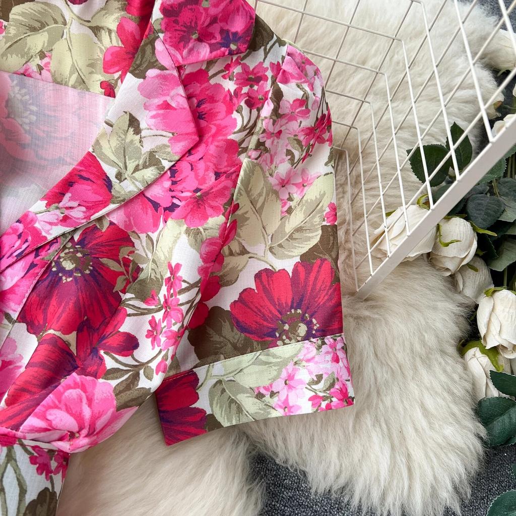 Серия «Цветы» 2024, ранняя весна, новый высококачественный костюм с воротником на груди, облегающее длинное темпераментное платье, торжественное платье для женщин