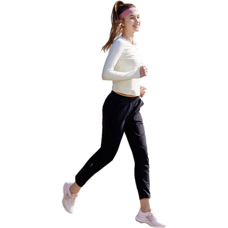 SAUCONY Повседневные брюки женские черные умеренные прямого кроя SC1239128-1